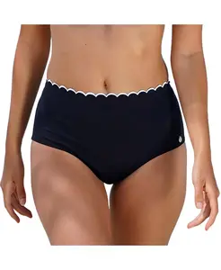 Женский купальник бикини с высокой талией и фестончатым краем LASCANA, черный