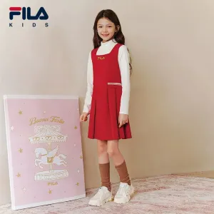 Юнисекс комплект из двух предметов: юбка и футболка с круглым вырезом, умеренно короткий FILA, legend красный