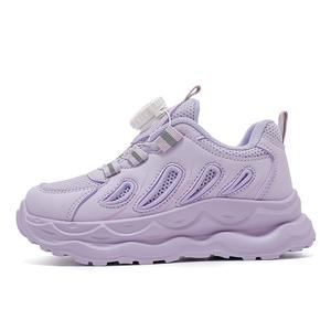Детские повседневные кроссовки серии Cloud Sail с противоскользящей подошвой, легкой амортизацией и защитой от ударов WARRIOR, фиолетовый