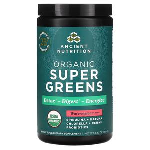Добавка Ancient Nutrition Organics Super Greens арбуз, 250 г