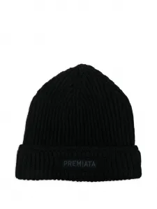Шапка бини в рубчик Premiata, черный
