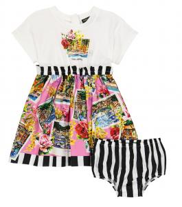 Комплект из платья и панталон Baby Portofino Dolce&Gabbana Kids, Portofino Cartoline