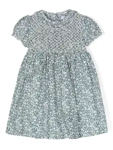 Комплект из платья и блумеров с цветочным принтом Siola, зеленый