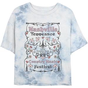 Футболка с принтом Juniors Nashville Tennessee Country Music Festival Poster Unbranded