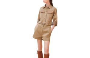 Куртка женская Hermes, мраморно-бежевый