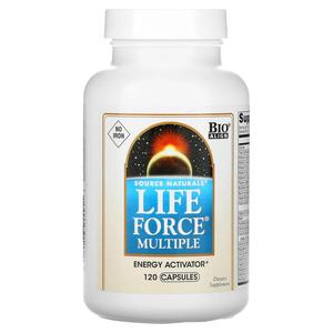 Source Naturals Комплексная жизненная сила не содержащая железа 120 капсул