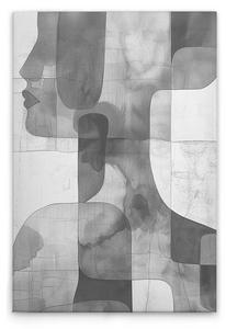 Картина на холсте A.S. Création Abstract Woman, 60x2x90 см цвет grauweiss