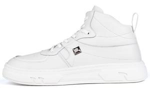 Скользоустойчивые, износостойкие, дышащие, увеличивающие рост высокие скейтборд кроссовки мужские белые SULEGAO, белый (увеличение роста на 5 см)