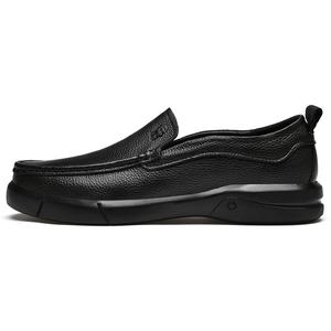 LAORENTOU Повседневные кожаные туфли мужские низкие, черные/коричневые