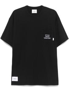 Футболка с вышитым логотипом WTAPS, черный