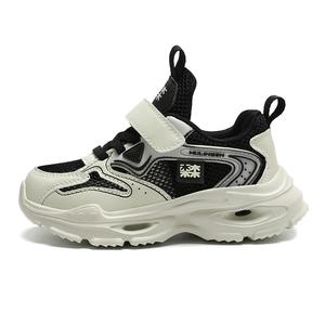 Кроссовки для бега с противоскользящей подошвой, устойчивые к истиранию и отскоку, дышащие, легкие, с амортизацией, детские Mulinsen, черный/зеленый