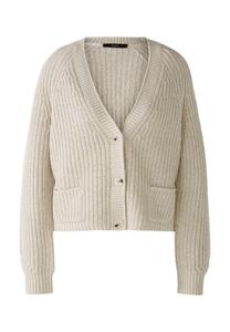 Кардиган Oui Strickjacke LAFONYA Baumwollmischung, цвет lt camel white