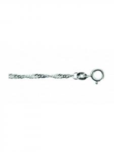 Adeliás Женский браслет Singapore из серебра 925 пробы, 18,5 см, диаметр 2,4 мм