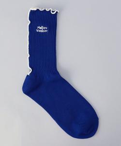 Ребристые носки Mellow с вышитым логотипом, подобранные по цвету Coen, цвет Cobalt