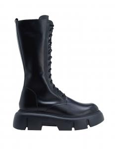 Ботинки Grain Leather High Combat Ankle Boots 8 By Yoox, черный