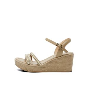 PT'SON Женские сандалии на одной застежке - Мягкий персиковый шифон, цвет Soft Gauze Apricot