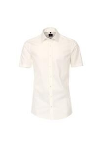Мужская деловая рубашка с короткими рукавами, однотонного кроя Venti, цвет Weißbeige