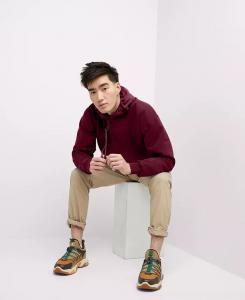 Мужская худи из тяжелого флиса Ultimate Hanes, красный