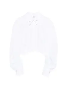 Блузка с перекрестным дизайном Elisabetta Franchi, белый