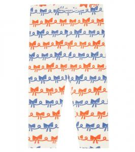 Детские легинсы из хлопкового джерси с бантом из ленты Bobo Choses, Offwhite