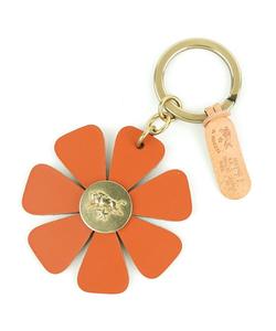 Брелок для ключей Il Bisonte из кожи с цветком