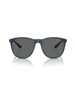 Матовые синие солнцезащитные очки, форма «Фантом». Emporio Armani, синий