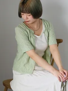 прозрачный кардиган со сборками