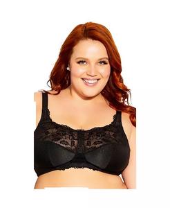Женский кружевной бюстгальтер больших размеров с мягкой чашкой без косточек AVENUE, черный