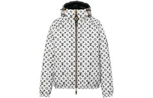 Куртка женская Louis Vuitton на золотой молнии, белый