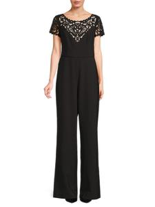 Комбинезон с широкими штанинами, вырезанный лазером Focus By Shani, цвет Black Nude