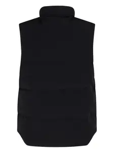 Жилет с воротником-стойкой из хлопковой смесовой ткани Canada Goose, черный