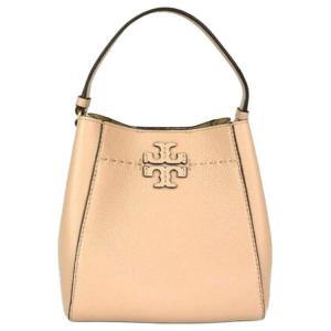 TORY BURCH Сумка-ведро из личиевой зерновой кожи Портальная сумка через плечо Маленькая женская сумка через плечо