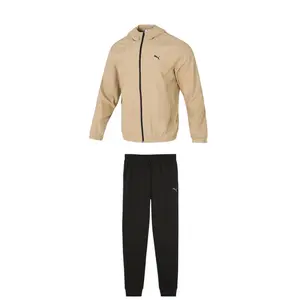 Спортивный комплект Casual для мужчин Top+Black Bottom PUMA, коричневый/черный