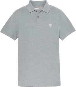 Мужская поло-рубашка Timberland с коротким рукавом и логотипом, белый/серый