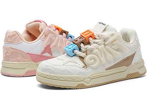 Скользостойкие амортизирующие износостойкие поддерживающие низкие непарные детские скейтбординговые кроссовки подростковые LIANGXIAOJI, розовые белые непарные