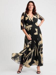 Платье-макси Verity Abstract Wrap Scarlett & Jo, Vintage Black/Cream