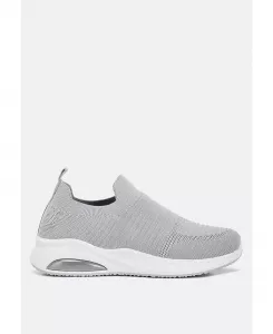 Женские вязаные слипоны Jafna London Rag, серый