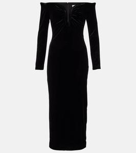 Миди-платье с открытыми плечами Roland Mouret, Black