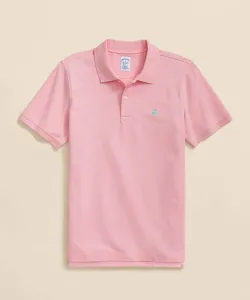 Поло-рубашка из эластичного пике Supima Cotton Stretch Piqué с логотипом GF, приталенного кроя.