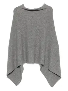 Кашемировое пончо Eric Bompard, серый