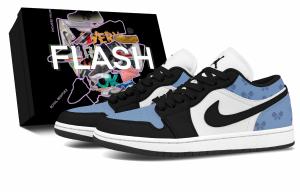 Jordan Air 1 Blue Plaid, в комплекте с коробкой, устойчивые к истиранию низкие кеды в винтажном стиле для баскетбола, унисекс, черно-синие