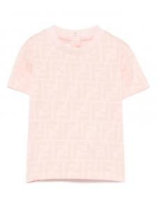 Футболка с принтом FF Fendi Kids, розовый