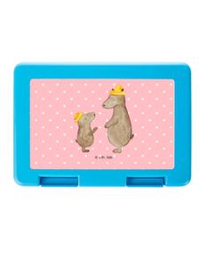 Mr. & Mrs. Panda Ланчбокс в форме медведя с шляпкой, без надписи, пастельно-красного цвета