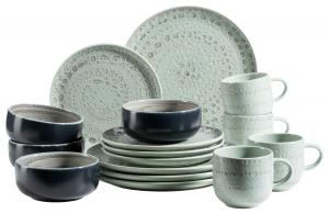 Комбинированный сервиз 16 шт spicy market Mäser, зеленый/черный