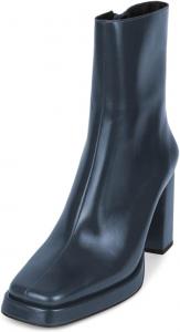 Женские ботильоны FOWT с квадратным носком, массивным высоким каблуком, боковой молнией, классические короткие ботинки, повседневные и для вечеринок, размеры 4-16 США, Navy