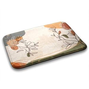 Коврик для ванной Tulup Geometrische Abstraktion, 75x1x75 см, оранжевый