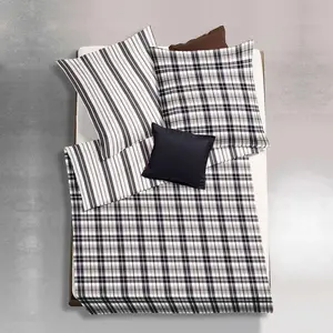 Двустороннее постельное белье fleuresse flannel Lech G-603422 черное 135x200 см + 80x80 см Fleuresse