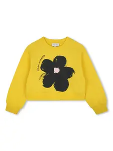 Толстовка с круглым вырезом Marc Jacobs Kids, желтый