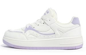 RENBEN Женские скейтерские кеды на платформе для увеличения роста бело-фиолетовые, цвет White Purple