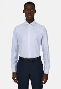 Не требующая глажки приталенная формальная рубашка Boggi Milano, Light Blue